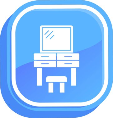 masa tablosu simgesi, basit vektör illüstrasyonu