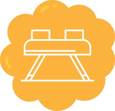 Sandalye. Web simgesi basit illüstrasyon