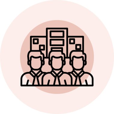 İş insanları simgesinin vektör illüstrasyonu