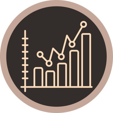 İş grafiği simgesinin vektör illüstrasyonu