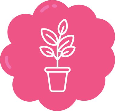 Bitki. Web simgesi basit illüstrasyon