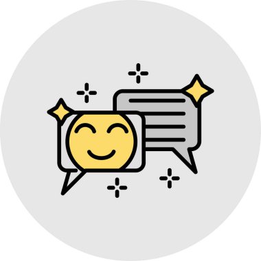 sohbet simgesi, vektör illüstrasyonlu konuşma balonu