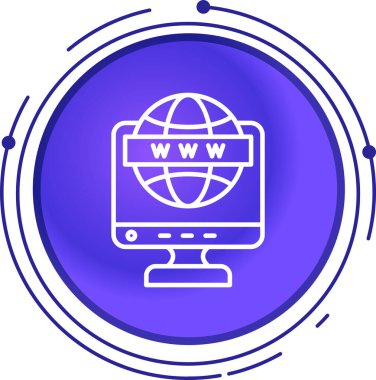 Web vektör renk çizgisi simgesi