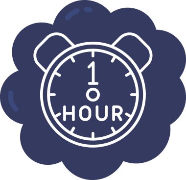 Bir saat simgesinin vektör illüstrasyonu