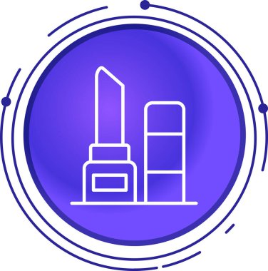 çizgi şehir simgesi beyaz arkaplanda izole edildi. Renkli taslak konsepti. vektör.