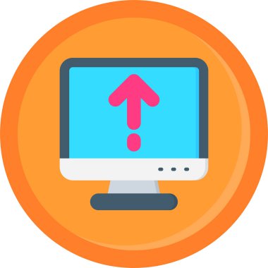 Bilgisayar. Web simgesi basit illüstrasyon