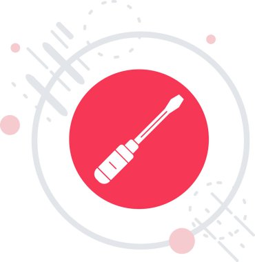 Çizgi boyası fırça simgesi beyaz arkaplanda izole edildi. Renkli taslak konsepti. Vektör.