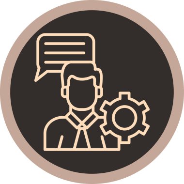 Müşteri servisi. Web simgesi basit illüstrasyon