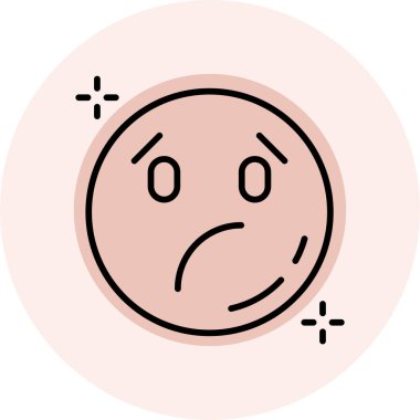 hüzünlü simge, basit illüstrasyon