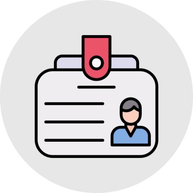 Kimlik kartı. Basit resimleme