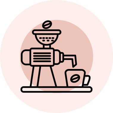 kahve makinesi ikon vektör illüstrasyonu