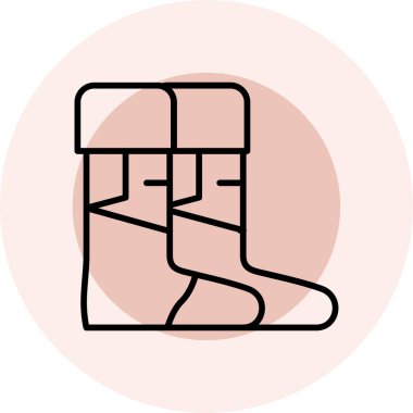 Çorap simgesinin vektör illüstrasyonu