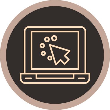 Dizüstü bilgisayar simgesi vektör çizimi