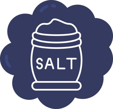 Tuz. Web simgesi basit illüstrasyon