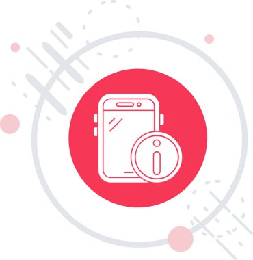 beyaz akıllı saat ve akıllı saat beyaz arkaplanda izole edilmiş akıllı saat çizgisi simgesi. Akıllı saat simgesi. Uzun gölgeli daire düğmesi. vektör