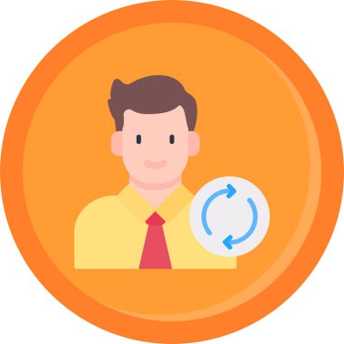 Rozet yönetimi kategorisinde avatar erkek simgesi