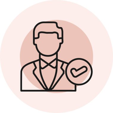 iş adamı simgesi vektör illüstrasyonu