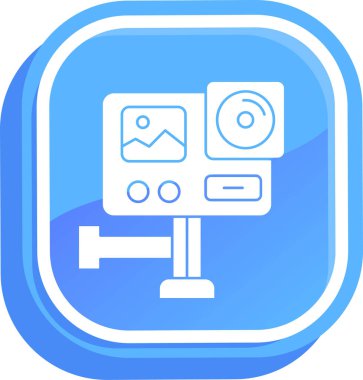 Kamera. Web simgesi basit illüstrasyon