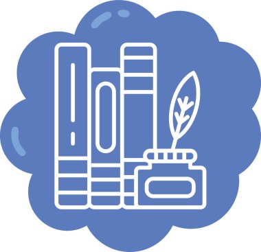 kitap simgesi modern, basit illüstrasyon