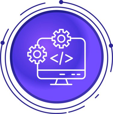 Web geliştirme simgesi vektör illüstrasyonu