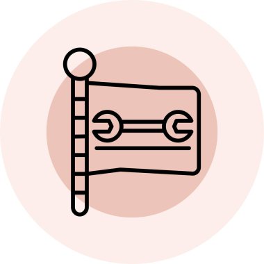 bayrak ikonu vektör illüstrasyonu