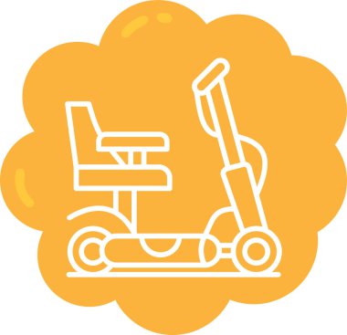 Tekerlekli sandalyenin vektör illüstrasyonu