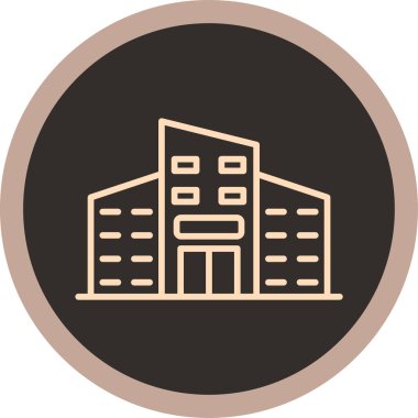 Fabrika. Web simgesi basit illüstrasyon