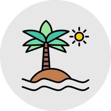 Bir ağaç simgesinin vektör illüstrasyonu