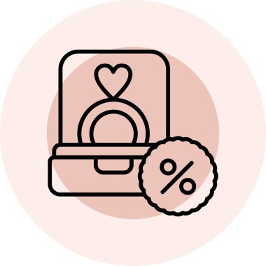 Bir kalp simgesinin vektör illüstrasyonu