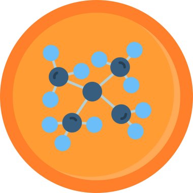 Molekül. Web simgesi basit tasarım
