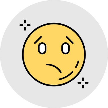 Moda düz renk izole edilmiş arkaplanda vektör emoji simgesi