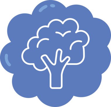 Brokoli. Web simgesi basit illüstrasyon