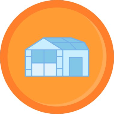 Depo. Web simgesi basit illüstrasyon