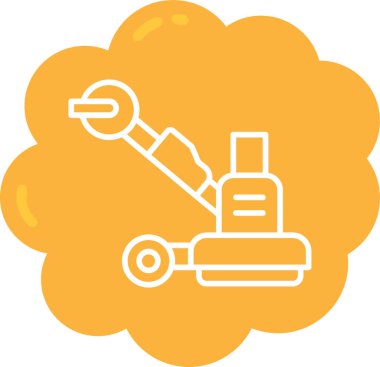 Robot gibi. Web simgesi basit illüstrasyon