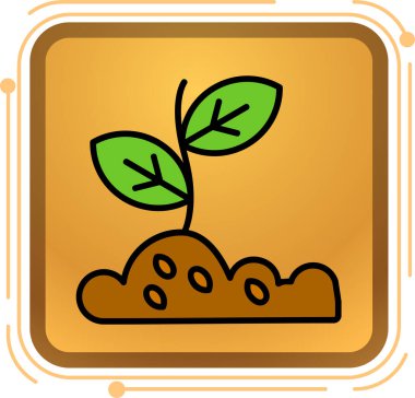 Bitki simgesinin vektör illüstrasyonu