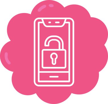 Cep telefonu simgesi, vektör illüstrasyonu