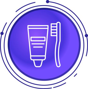 Beyaz arkaplanda renk çizgisi saç fırçası simgesi izole edildi. Tarak işareti. Berber sembolü. Gradyan dairesel rastgele şekiller. vektör.