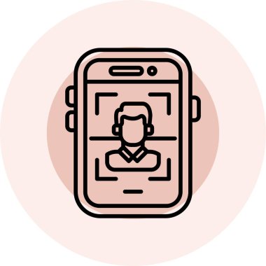 Cep telefonu simgesinin vektör illüstrasyonu