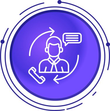 İş simgesinin mavi takımlı bir adamının vektör çizimi