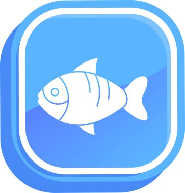 balık modern simge vektör illüstrasyonu