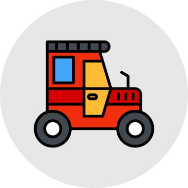 İtfaiye aracı simgesi, modern tasarım