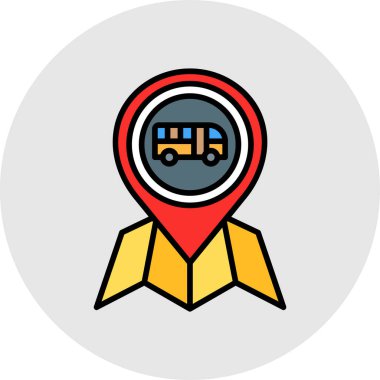 harita işaretçisi düz simgesi