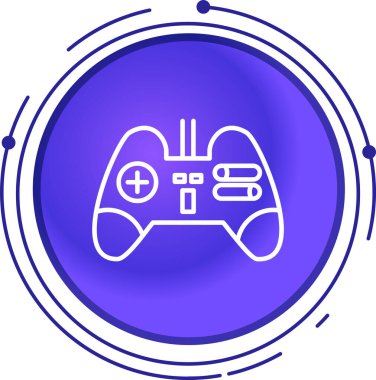 Oyun modern simgesinin vektör illüstrasyonu