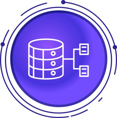 Sunucu. Web simgesi basit illüstrasyon