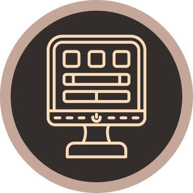 Modern bir simgenin vektör illüstrasyonu