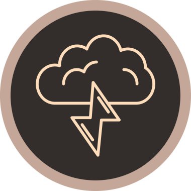 Şimşek simgesinin vektör illüstrasyonu