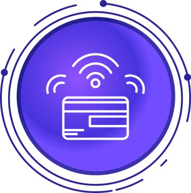 Kredi kartı simgesi, basit vektör çizimi beyaz arkaplanda izole edildi