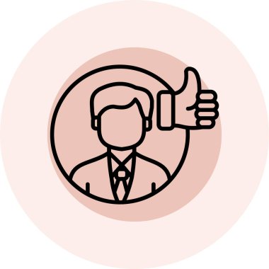 İş ikonu. Basit resimleme