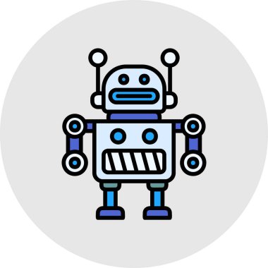 robot ikon vektör illüstrasyonu