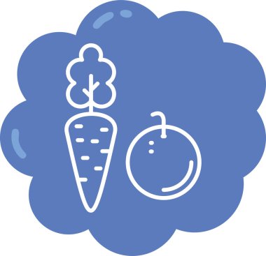 yiyecek web simgesi basit illüstrasyon